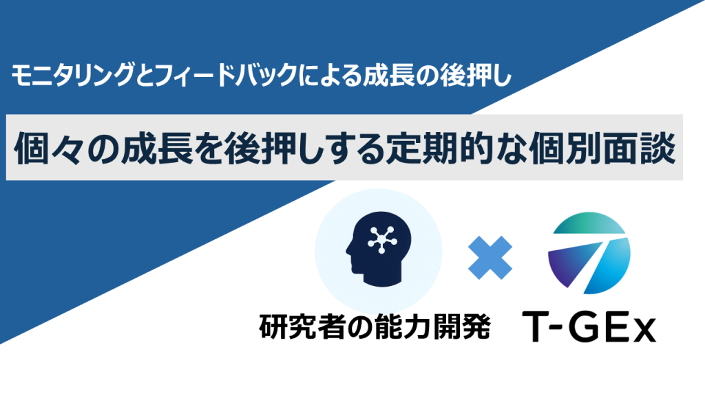 個々の成長を後押しする定期的な個別面談